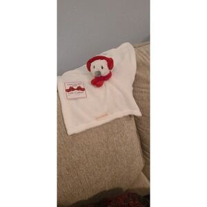 Security Plushy White Koala Soft Fleece Security Blanket Red Scarf‎ 8"